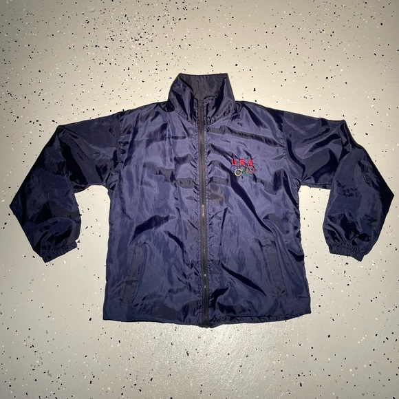 American Vintage Shirts Vintage Mens Usa Olympics Fill Zip